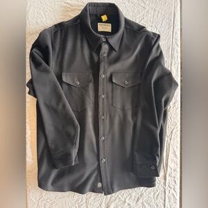 Duckworth Snowcrest Merino Wool Button Down Shirt - Black Size XXL